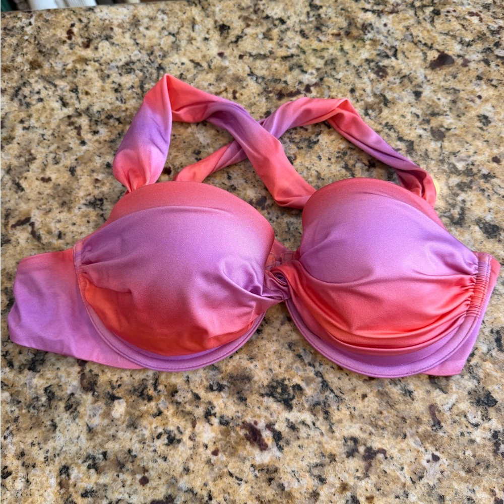 Victoria's Secret Ombre Pink and Coral Bikini Top